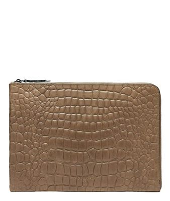 Liebeskind PB Croco, Funda para Ordenador portátil/Tableta para Mujer, Praliné, OneSize (HxBxT 18cm x 25cm x 1cm)