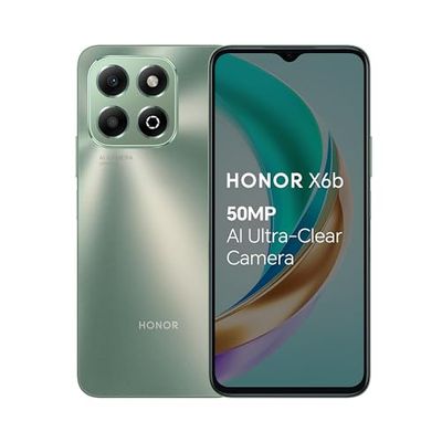 HONOR X6b Mobile Phone Unlocked, 6.56-Inch 90Hz Fullview Display, 8GB+128GB, 5200 mAh Long-lasting Battery, 50MP Triple Camera, Android (2 Year Warranty), Green