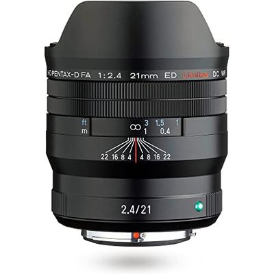 HD PENTAX-D FA 21mmF2.4ED Limited DC WR Black grandangolare obiettivo primario, Per l'uso con full frame DSLR lenti limitate, barilotto obiettivo in alluminio lavorato, Nero
