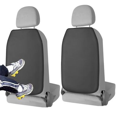 Romon Car Seat Back Protectors, 2 Piece, Black, Universal Fit, Waterproof, Anti-Dirt, Easy to Clean, Perfect Design, Car Organizer, Child & Dog Friendly