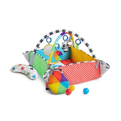 Baby Einstein, Patch'S 5 en 1 Color Playspace Actividad Play Gym & Ball Pit, 5 juguetes para llevar, sonidos y música de 20 minutos, recién nacidos +