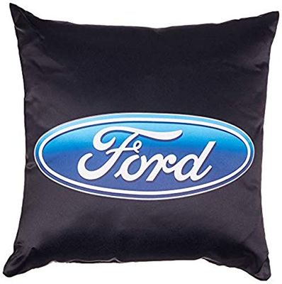 Buckle-Down Pillow-Throw-Ford Oval Logo Black/Blue Cuscino da tiro, Poliestere, Multicolore, OSFM