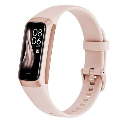 Various Functions Fitness Tracker Compatible with Android and iOS, GPS Smartwatch Blood Oxygen Detection, Pink C60