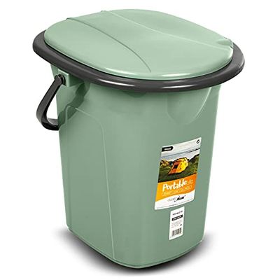 GreenBlue GB320 Inodoro Portatil para Acampanada, Viaje, Camping, Cubo de Inodoro Móvil | Unisex para Adultos | Capacidad 19L | Carga máx. 120kg