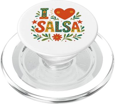 I Love Salsa Dancing Latin Music Fiesta Dance Lovers Gift PopSockets PopGrip for MagSafe