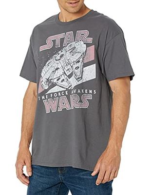 Star Wars Men's The Force Awakens Millennium Falcon Vintage T-Shirt