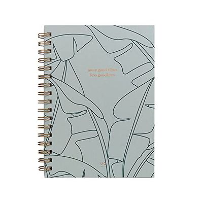 UO Cuaderno Libreta A5, More good vibes. Tapa dura, 200 páginas, lineas punteadas, espiral (15x22cm)