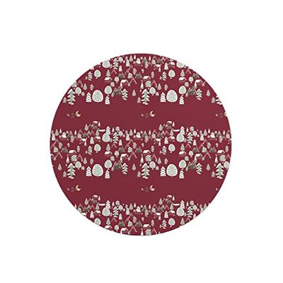 Questo Casa, Round Digital Printed Mouse Pad, Non-Slip Base, for Office and Home, Diameter:22cm