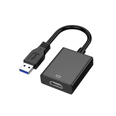 Brightium Adaptateur USB 3.0 vers HDMI, Connexion mâle à Femelle, Prend en Charge 4K, idéal pour réaliser des Projections et connecter des appareils à des écrans.