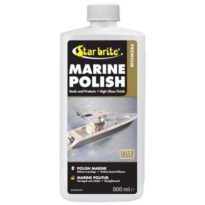 STAR BRITE Premium Marine Polish - Protection UV Maximale et Finition Haute Brillance - Inhibiteurs UV Arrêtent la Décoloration, le Farinage et l'Oxydation - Repousse l'Eau, les Taches & Autres Dépôts