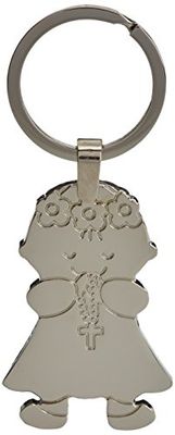 Mopec Llavero de Metal de Primera Comunión Pita con un Rosario, Pack de 10 Unidades, 0.20x3.00x9.00 cm