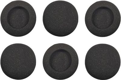 cyclingcolors 6x Imbottiture per cuffie rotondi filtro microfono audio spugna antivento schiuma nero filtri Pad di Auricolari, 55mm