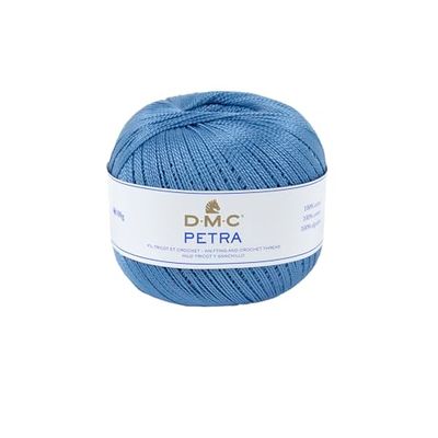 DMC Petra Pelote de Laine 100% Coton Bleu 5798 Taille 5