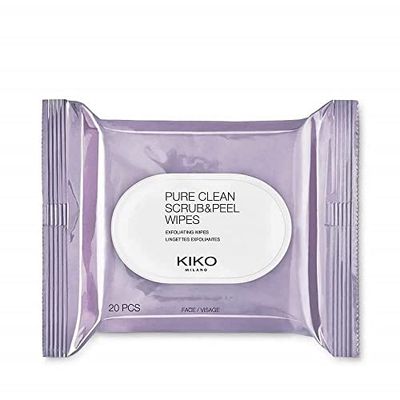 KIKO Milano Pure Clean Scrub & Peel | Ett paket med 20 våtservetter som både exfolierar och uppdaterar ansiktet