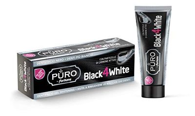 Forhans black4white Effet Gel Dentifrice blanchissant avec des particules activées 75ml de carbone