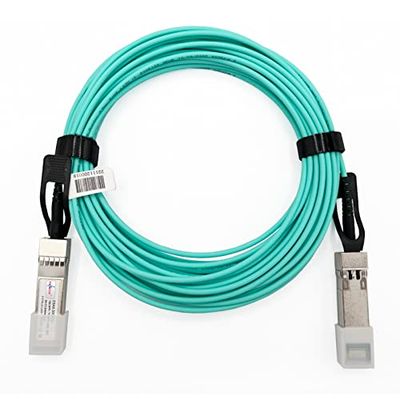 Elfcam® - 30m Câble Fibre Optique OM3 SFP+ à SFP+ AOC 10Gbit/s, Compatible avec SFP-10G-AOC et Freebox Ultra (30 Mètres)