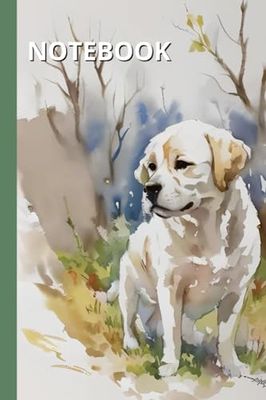 Lined Notebook journal for dog lovers. 6 X 9. 120 pages Beautiful dog: Beautiful painting dog themed