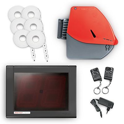 Meto Original Système Turn-O-Matic de gestion du flux de clients et des files d’attente 38328370 (écran LED à deux chiffres rouges), doté d’accessoires et prêt à l’emploi Rouge/Gris