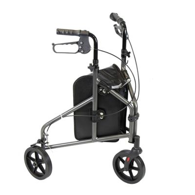 NRS Healthcare Roulette en aluminium 3 roues Argenté