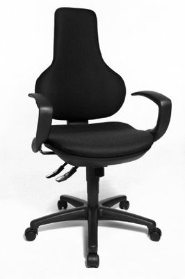 TOPSTAR EPO20Q BC0 Ergo Point SY - Silla de Oficina (Incluye reposabrazos fijos, Funda de Tela), Color Negro
