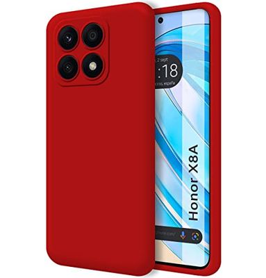 Cover Silicone Liquido Ultra Morbida per Huawei Honor X8a Colore Rossa