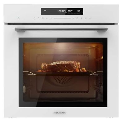 Cecotec Forno Integrabile 60 cm Bolero Hexa SM406000 Glass White A+. 2900 W, 72 L, 12 funzioni con Steak Master, Pizza Master, Steam Assist, Steam EasyClean, Modalità Eco e Defrost, Electronic Timer