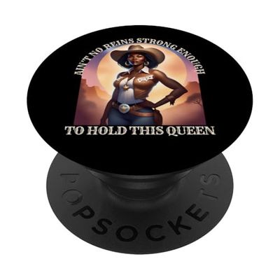 Melanin Black Cowgirl Rodeo Queen Pride Inspirational PopSockets Adhesive PopGrip