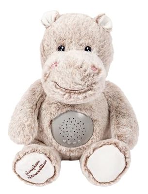 Pioupiou et Merveilles - Leo l'Hippo - pluche nachtlampje met muziek - sterrenprojector - begeleidt baby om in slaap te vallen - 7 slaapliedjes + 5 witte geluiden - lichten 3 kleuren en 4 modi - 16717