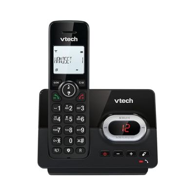 VTech CS2050 Téléphone sans Fil avec répondeur, Mode Eco+, téléphone pour Personnes âgées, téléphone sans Fil, Blocage d'appel, Fonction Mains Libres, Grosses Touches, Affichage 1 Ligne, Noir