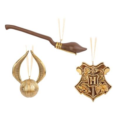 Grupo Erik Set Adornos Navidad Harry Potter - Pack Adornos Navidad árbol de Navidad, 3 Figuras Harry Potter Diferentes - Decoración Navidad Harry Potter - Harry Potter Merchandising Oficial