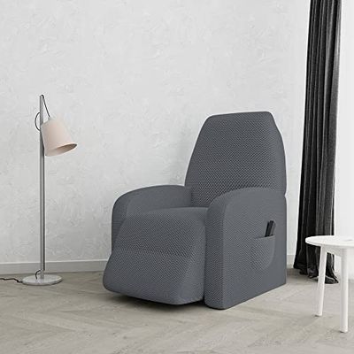Italian Bed Linen Cubresillón reclinable “Fashion”, Gris Oscuro, Medida estándar