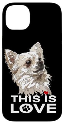 This Is Love Chihuahua Long Hair Chiwawa Dog Lover Case for iPhone 14 Plus
