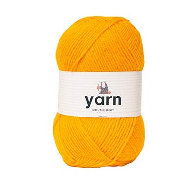 Korbond Double-Knit Acrylic fio de malha dupla, 100 g, acrílico, amarelo (Inca), 1 bala, 100