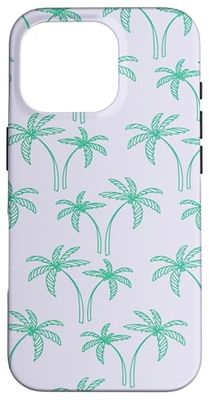 Palme Preppy su Lilla, Viola Chiaro Custodia per iPhone 16 Pro