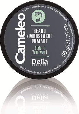 Cameleo - Pomada para Barba y Bigote de Hombre - Hidratante, Acondicionador, Suavizante y de Estilismo para el Cuidado de la Barba - Fórmula Ligera con Manteca de Karité y Aceite de Argán - 50ml