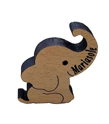 Elefantini in legno personalizzati per decorare bomboniere o segnaposto - stanno in piedi da soli!! spessore 9 mm