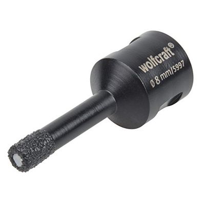 wolfcraft Broca de perfuração com diamante "Ceramic" para rebarbadoras I 5997000 I Para a instalação de fixadores de torneiras e passarelas para cabos em azulejos e azulejos