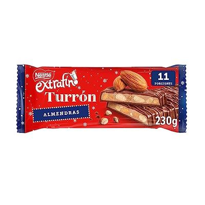 NESTLÉ EXTRAFINO Turron de Chocolate con Leche Almendrado 230 g