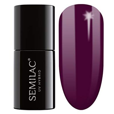 SEMILAC Gel Nail Polish 083 Burgundy Wine - Full Coverage Gel Polish - Soak Off Easy To Use LED/UV Nail Lamp - Long Lasting Manicure and Pedicure up to 3 weeks