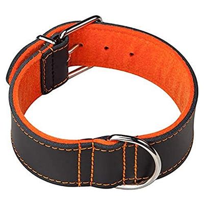 ARPPE 1948016506 Leather Necklace Superfelt Choppers, Black and Orange