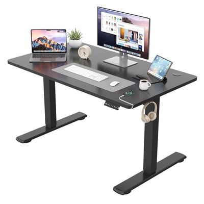 JUMMICO Bureau à Hauteur réglable Standing Desk Bureau électrique à Hauteur réglable