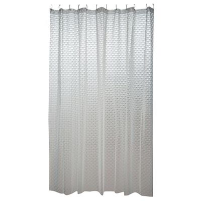 MSV Tenda da Doccia Eva Bombay 180x200 cm qualità Premium Trasparente - Anelli Inclusi