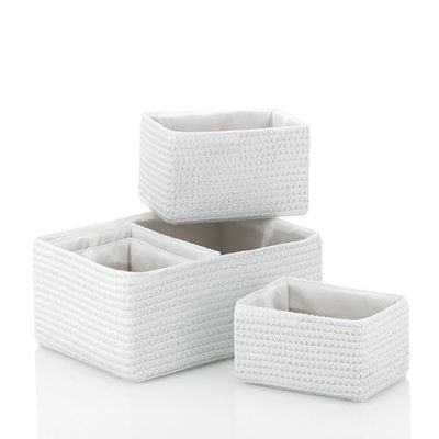Kela 21781 Rimossa Lot de 5 Paniers de rangement Blanc