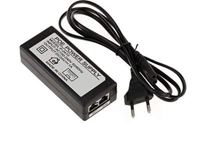 KALEA-INFORMATIQUE Alimentation Externe POE Power Over Ethernet 220V vers 24V 1A. Injection + sur Fils 4 et 5, et - sur Fils 7 et 8. Entrée et Sortie RJ45.