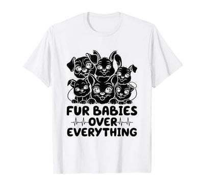 Peludo Bebés Sobre Todo Amante Verterinario Animal Camiseta