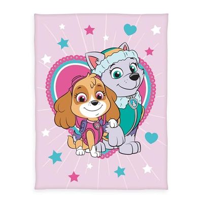 Herding Couverture Polaire Pat' Patrouille, 130 x 170 cm, Couverture douillette décorative pour enfants avec motif coloré, moelleuse, 100% polyester