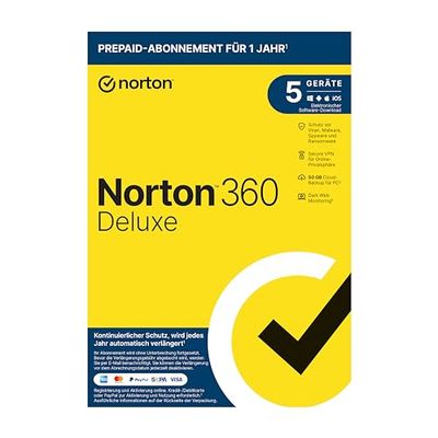 Norton Security Deluxe 2023 and Wifi Privacy |1 Year|3 Device|PC/Andriod/Mac/iPhones/iPads|Activation Code by Post