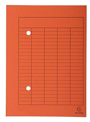 Exacompta 353509b Cartelle portadocumenti in cartoncino riciclato da 250 g, organizzazione, stampa DIN A4), 100 pezzi Arancione