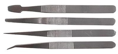 DURATOOL D02345 Tweezer Set, 4 Piece