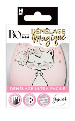 Bo... Paris - Spazzola per capelli magica districante per capelli con 4 altezze di gommini, spazzola per capelli districante fantasia panda per tutti i tipi di capelli, confezione da 1